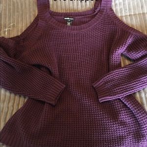 Charlotte Russe open shoulder sweater